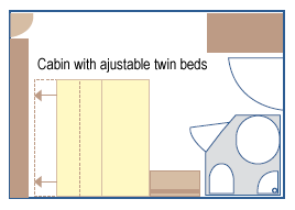 MS Rhone Princess Cabin plan